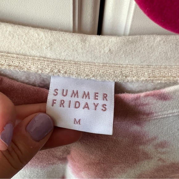 Summer Fridays 2 Piece Pink Tie Dys Sweat Pants & Sweat Shirt (set) ☁️ - Picture 8 of 16